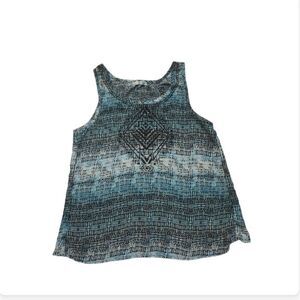 Maurices Split Back Tank Top Size Small Semi-sheer chiffon like material